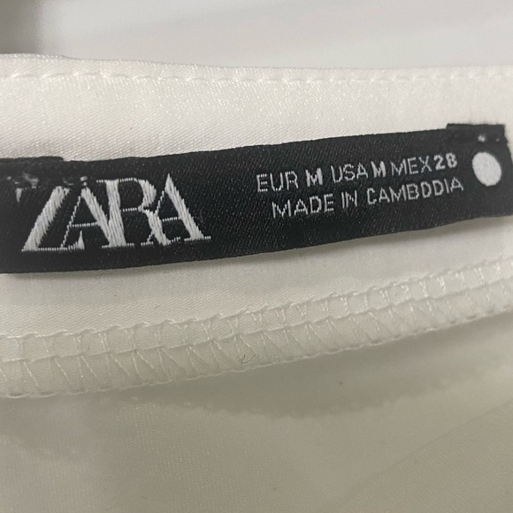 ZARA Puff Sleeve Square Neck Top - Picture 9 of 10